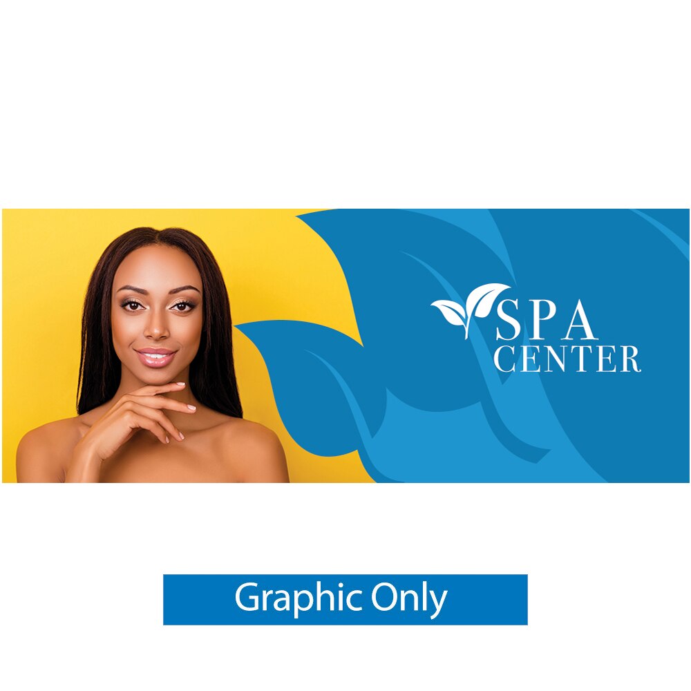 EZ Tube 25ft x 10ft Straight — Single Sided Graphic Only with White Back Fabric